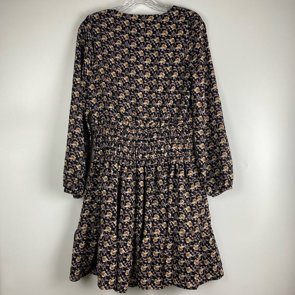 THML Floral Smocked Waist Black Dress Womens Size XS - Picture 8 of 12